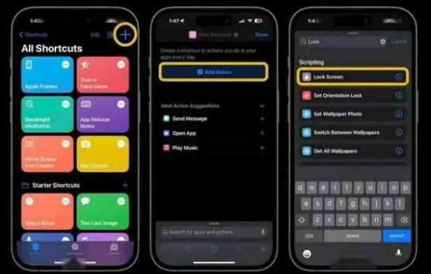 天镇苹果14锁屏维修店分享iPhone14升级iOS16.4后如何创建锁屏快捷方式 