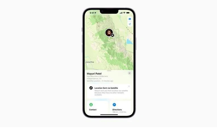 天镇苹果14维修分享iPhone14系列中 FindMy功能通过卫星分享位置方法教程 