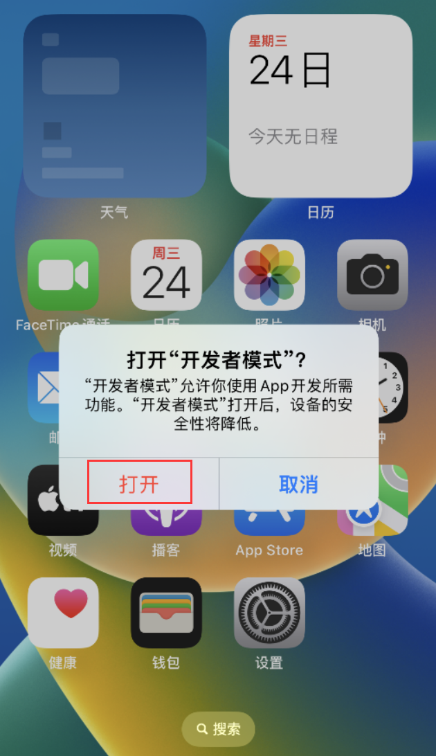 天镇苹果手机维修分享如何打开开发者模式 
